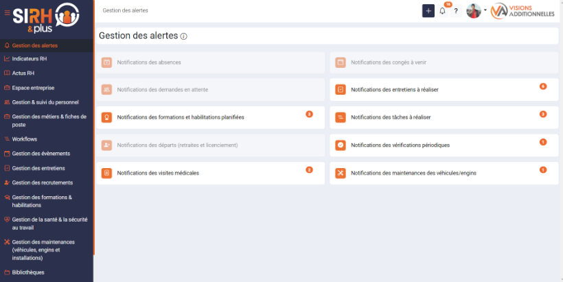 Gestion des alertes