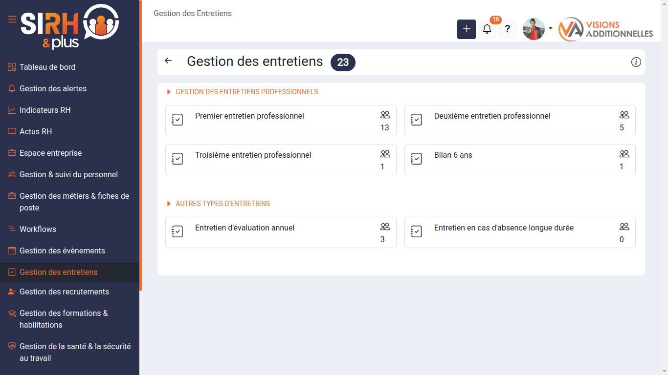 Gestion des entretiens